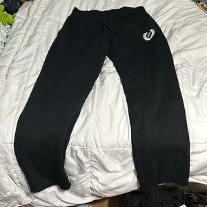Pinks black wide leg sweatpants